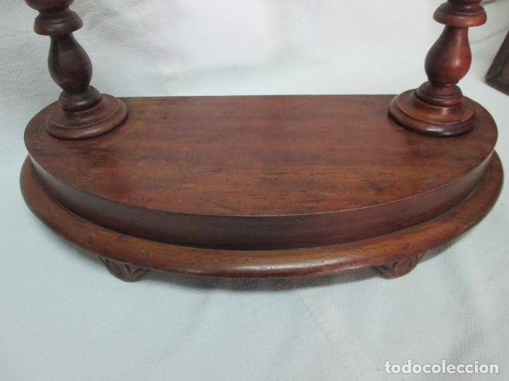 Antig&uuml;edades: Espejo basculante sobremesa madera - Foto 10