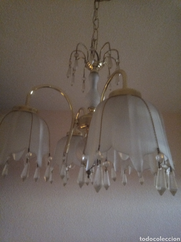 Antig&uuml;edades: Lampara de cristal antigua - Foto 2