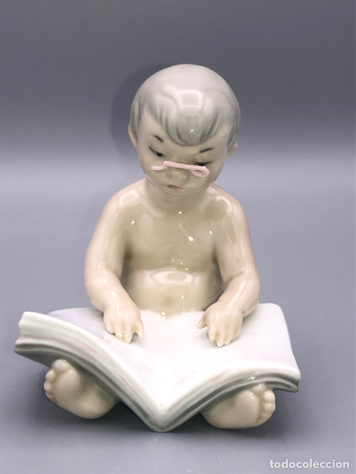 Antig&uuml;edades: REF: 01000047.03 &ldquo;BEB&Eacute; LEYENDO&rdquo; LLADR&Oacute; - Foto 2