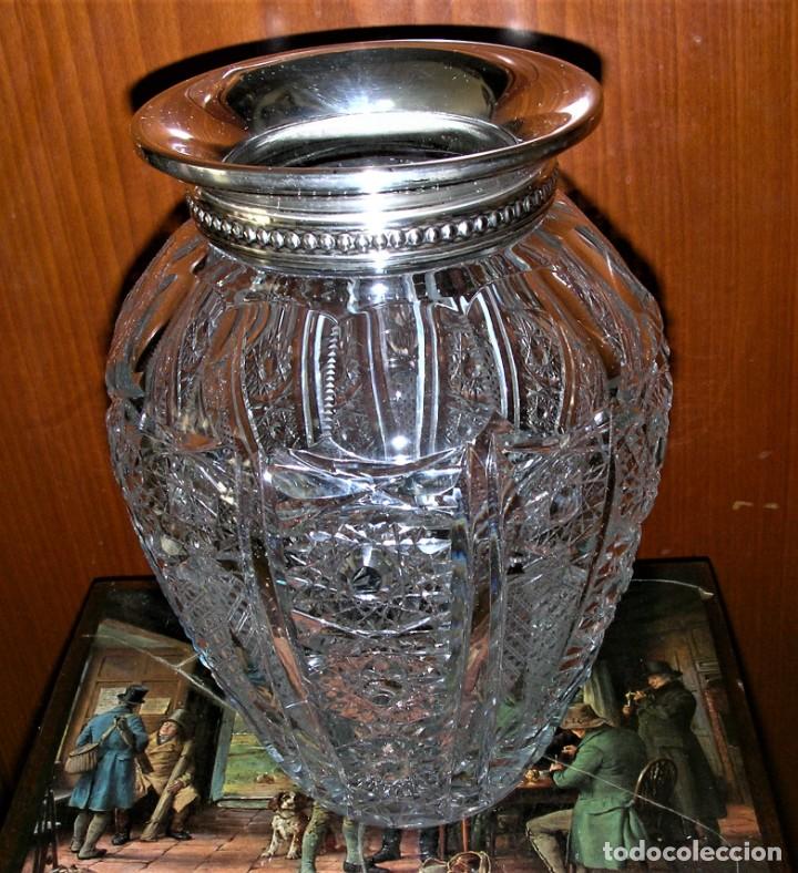Antig&uuml;edades: JARRON CRISTAL TALLADO - Foto 2