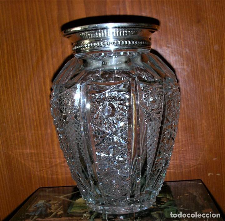 Antig&uuml;edades: JARRON CRISTAL TALLADO - Foto 3