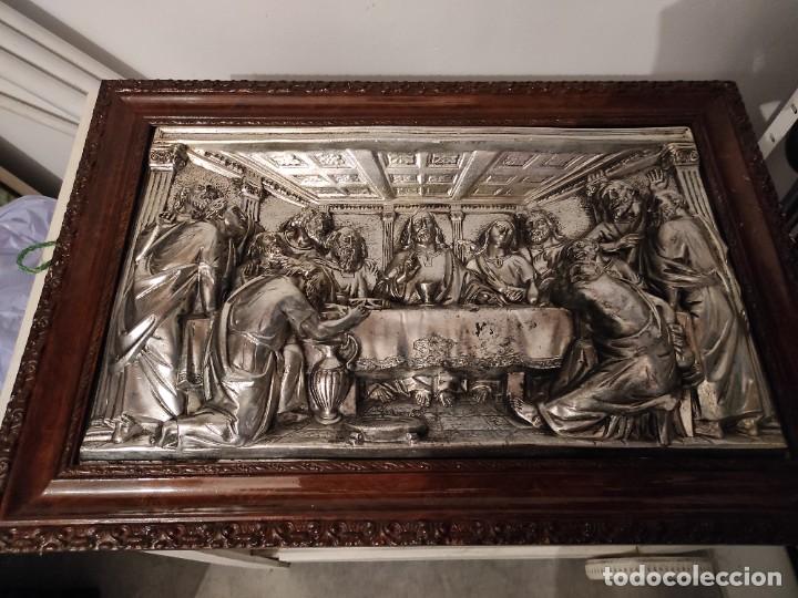 Antig&uuml;edades: Cuadro &uacute;ltima cena altorrelieve - Foto 1