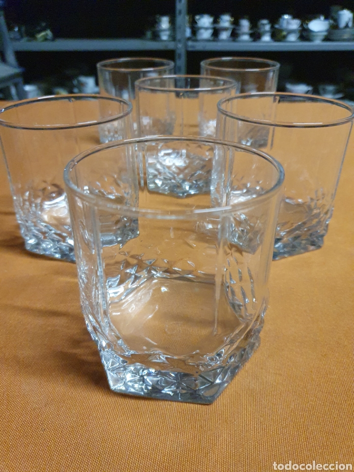 Antig&uuml;edades: Juego de vasos cristsl - Foto 2