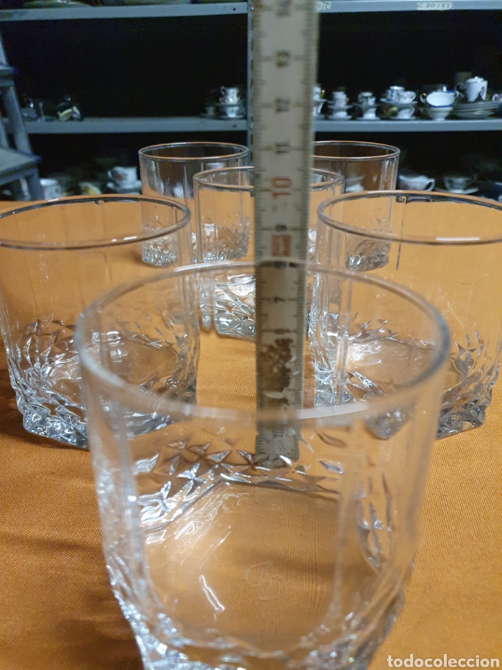 Antig&uuml;edades: Juego de vasos cristsl - Foto 4