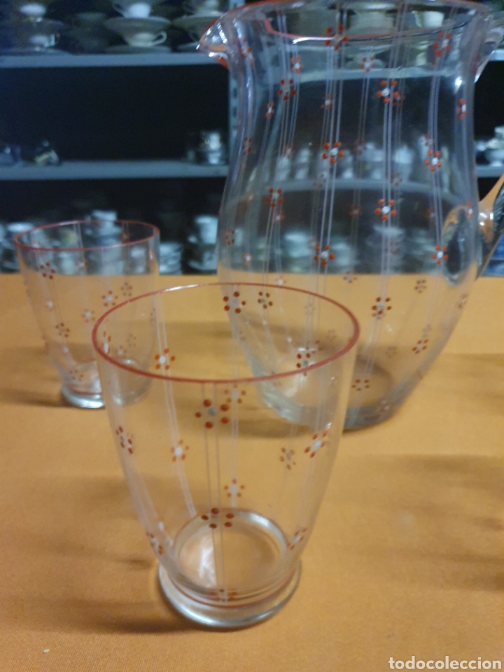 Antig&uuml;edades: Conjunto de jarra y vasos - Foto 2