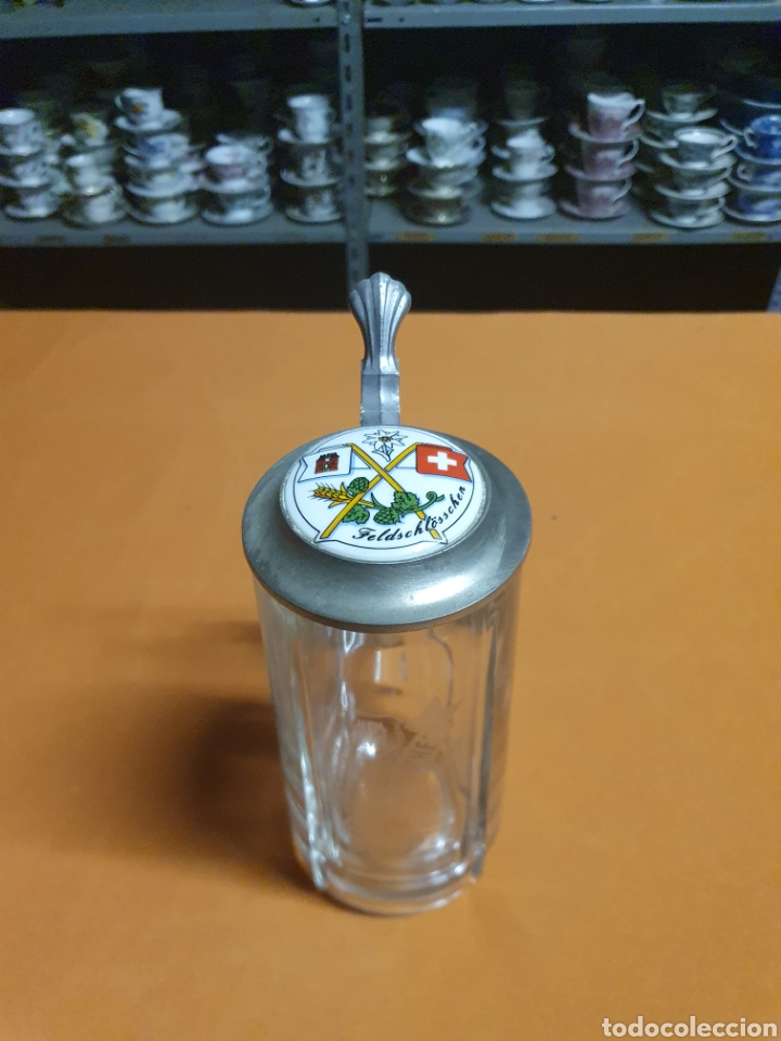 Antig&uuml;edades: Jarra cerveza en cristal - Foto 2
