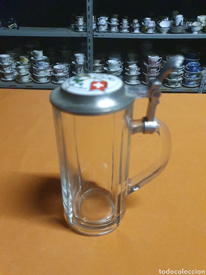 Antig&uuml;edades: Jarra cerveza en cristal - Foto 3