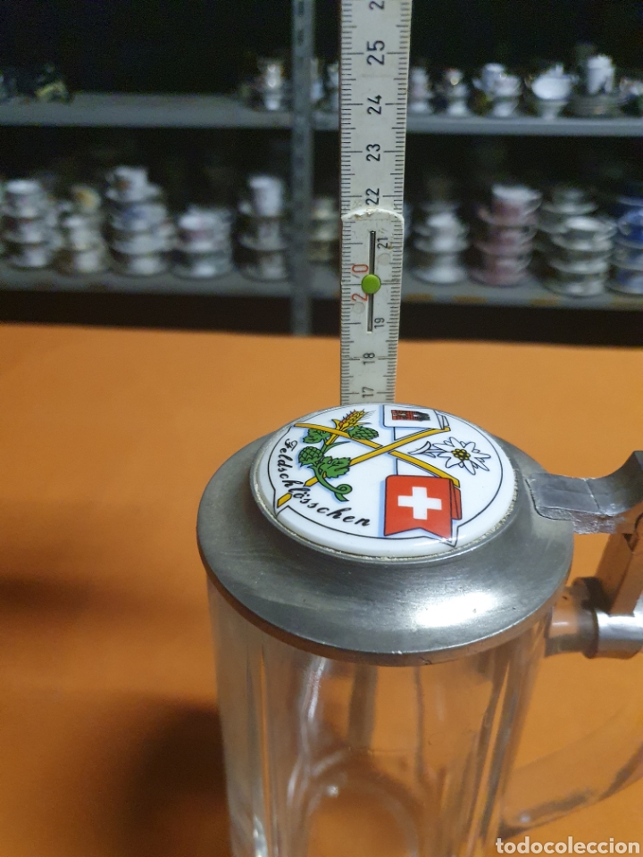 Antig&uuml;edades: Jarra cerveza en cristal - Foto 4