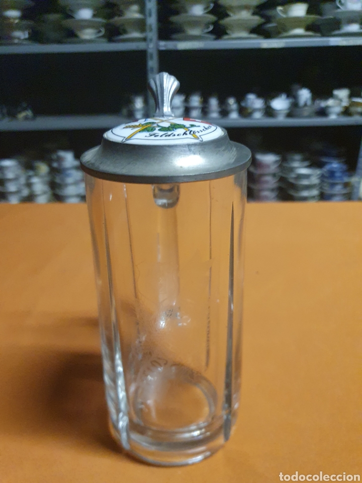 Antig&uuml;edades: Jarra cerveza en cristal - Foto 1
