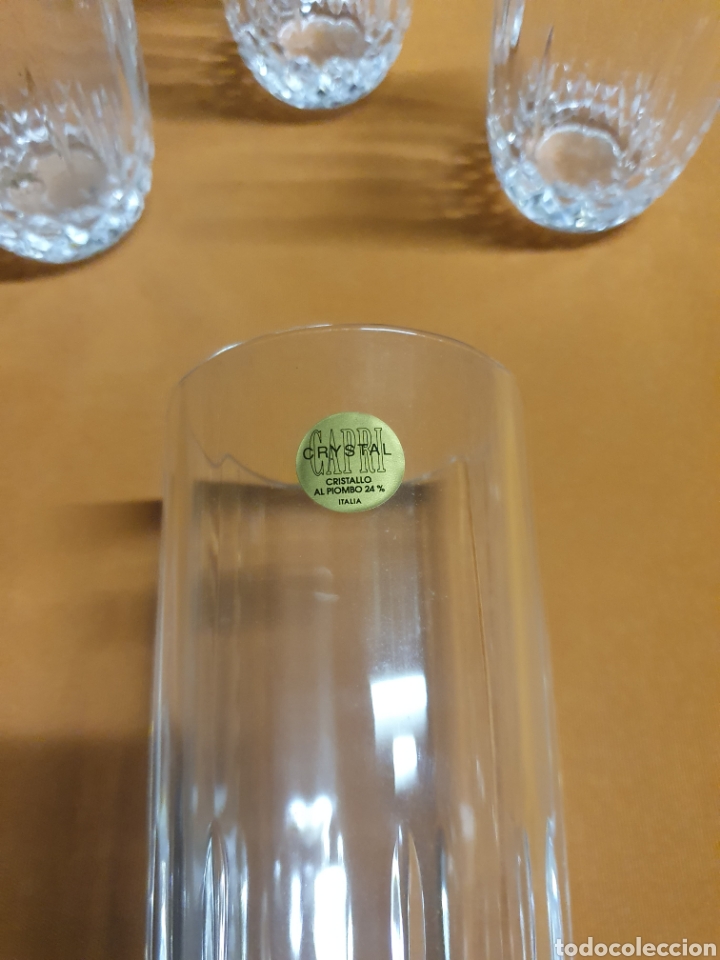 Antig&uuml;edades: Conjunto de 6 vasos tallados - Foto 3