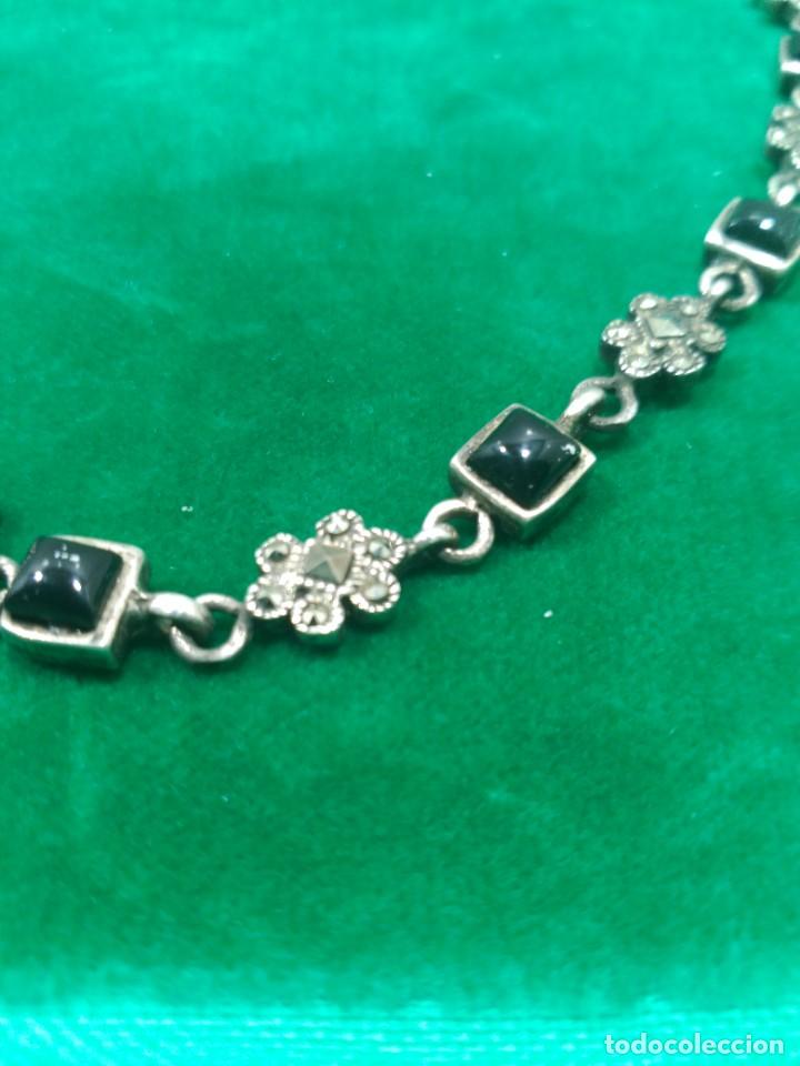 Antig&uuml;edades: Gargantilla azabache y plata + - Foto 2