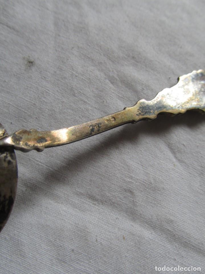 Antig&uuml;edades: Cuchara de plata 915 mil&eacute;simas Le&oacute;n - Foto 5