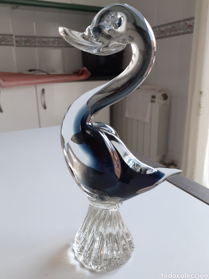 Antig&uuml;edades: Figura cisne en cristal de Murano - Foto 2
