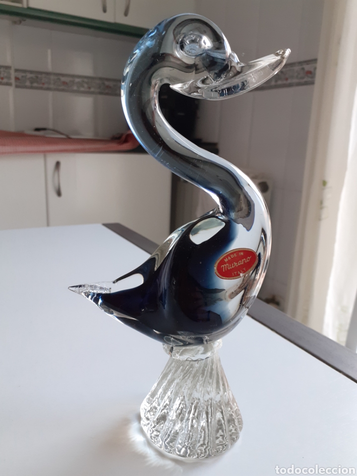 Antig&uuml;edades: Figura cisne en cristal de Murano - Foto 1