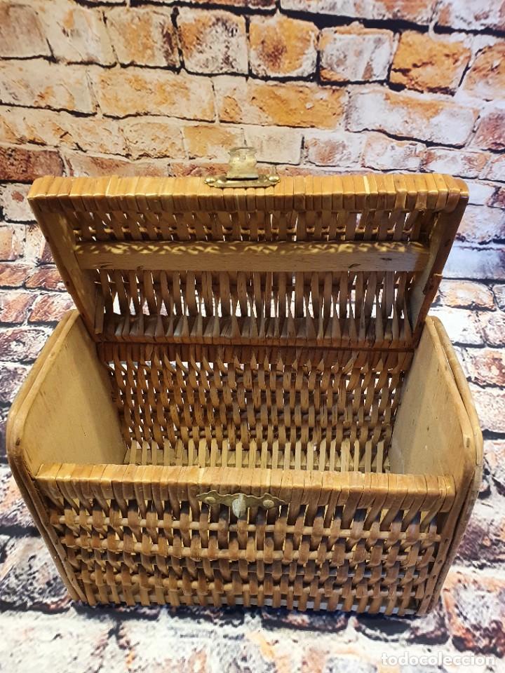 Antig&uuml;edades: BOLSO DE MIMBRE - Foto 3