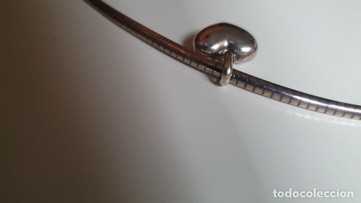 Antig&uuml;edades: Cadena de plata con colgante de corazon - Foto 5