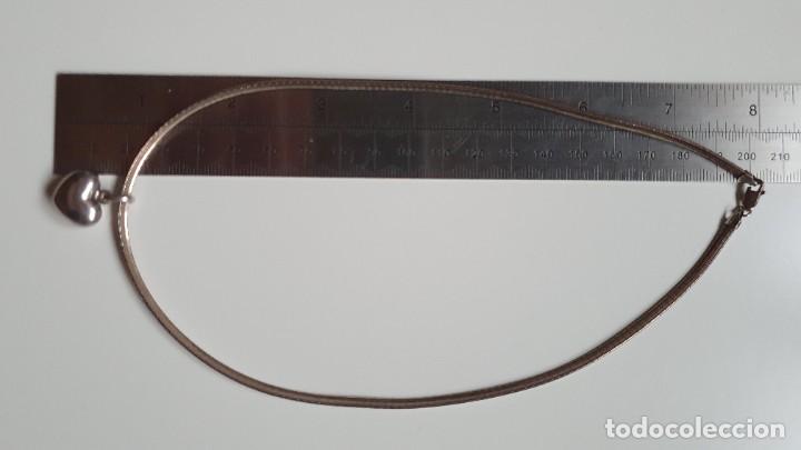 Antig&uuml;edades: Cadena de plata con colgante de corazon - Foto 6