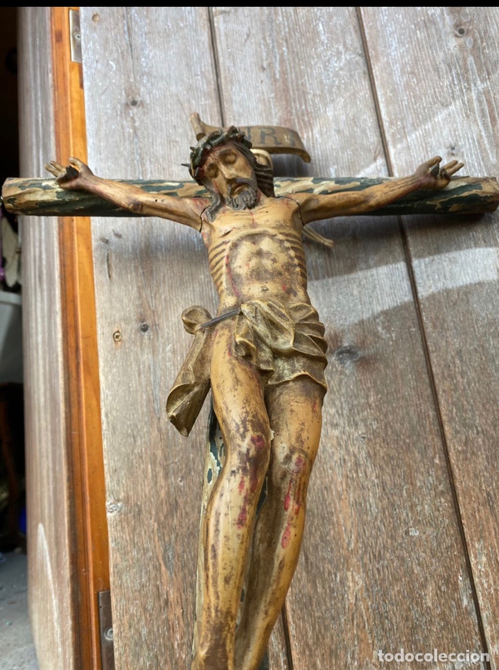Antig&uuml;edades: Crucifijo Jesucristo - Foto 1