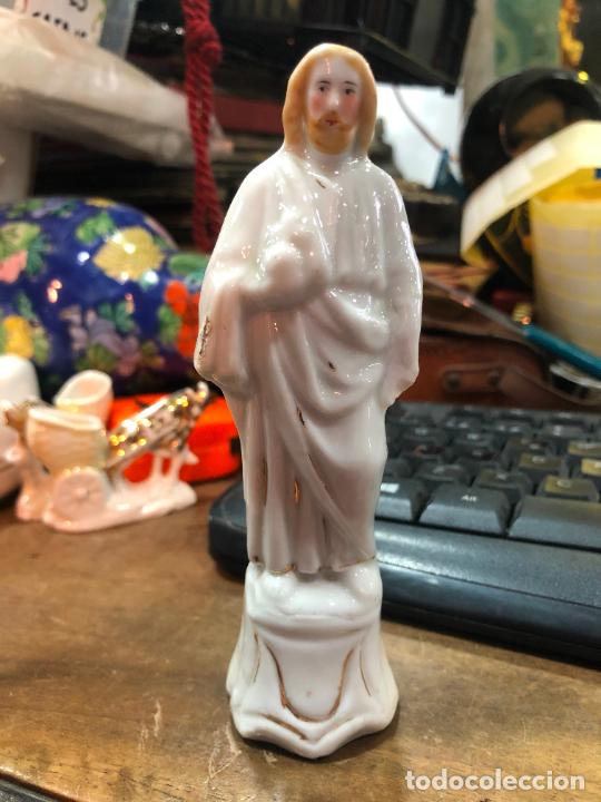 Antiquit&auml;ten: ANTIGUO CRISTO DE PORCELANA BISCUIT - MEDIDA 13 CM -