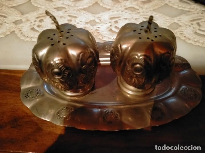 Antiguidades: SALERO PIMENTERO METAL