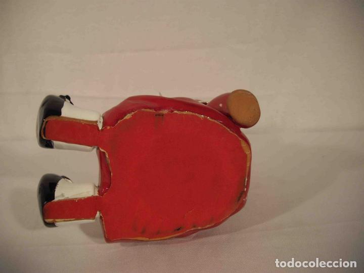 Antig&uuml;edades: FIGURA MU&Ntilde;ECA DE BARRO ESMALTAD GORRO - Foto 7