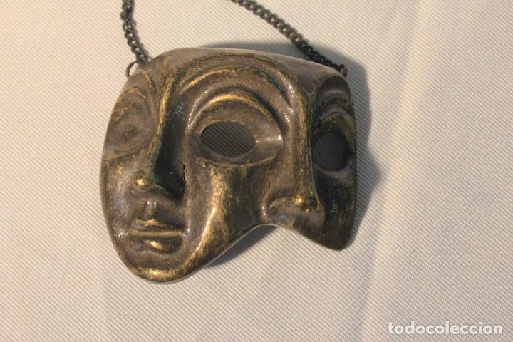 Antig&uuml;edades: MASCARA DOBLE EN BRONCE - Foto 3