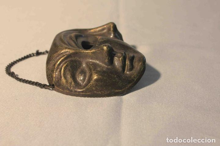 Antig&uuml;edades: MASCARA DOBLE EN BRONCE - Foto 4