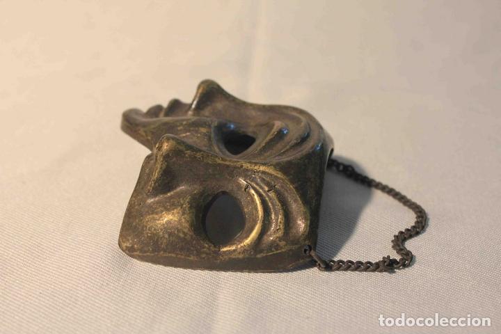Antig&uuml;edades: MASCARA DOBLE EN BRONCE - Foto 5