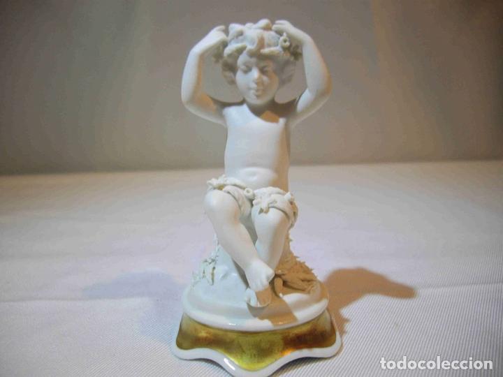 Antig&uuml;edades: FIGURA QUERUBIN PORCELANA - Foto 1
