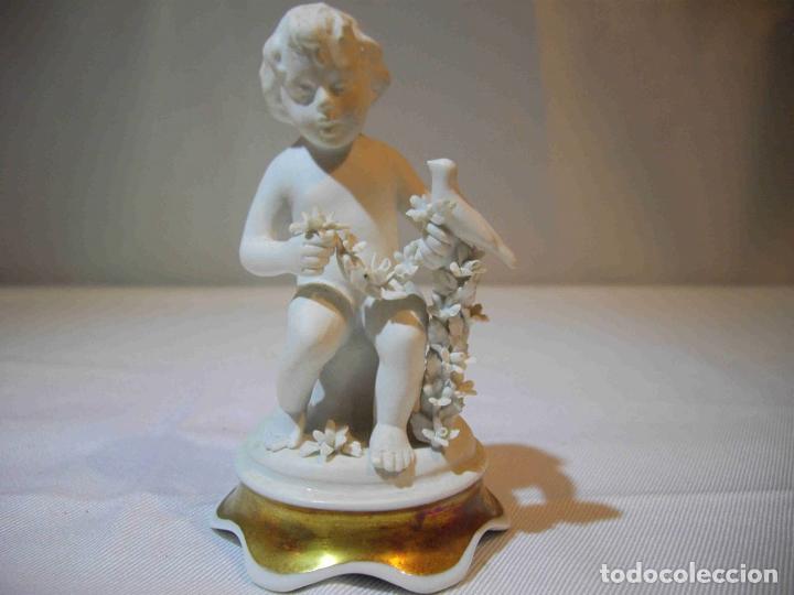 Antig&uuml;edades: FIGURA QUERUBIN PORCELANA - Foto 1