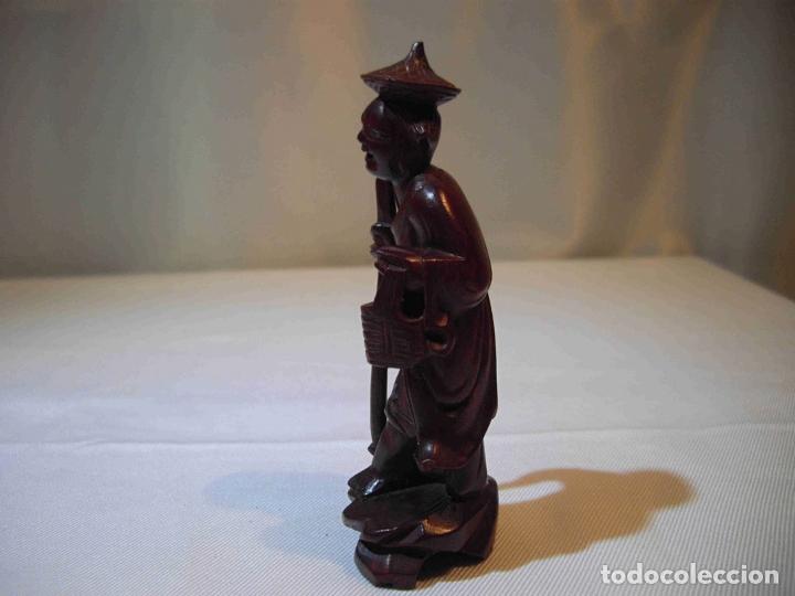 Antig&uuml;edades: FIGURA TALLA MADERA CAMPESINO B - Foto 2