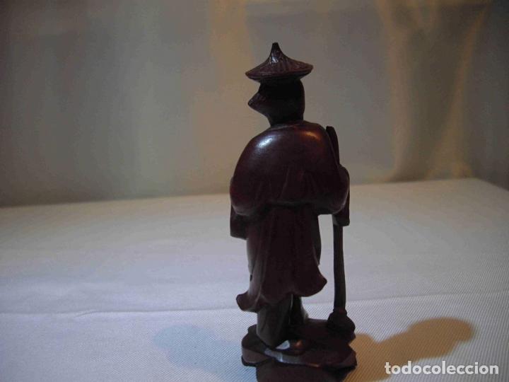 Antig&uuml;edades: FIGURA TALLA MADERA CAMPESINO B - Foto 3