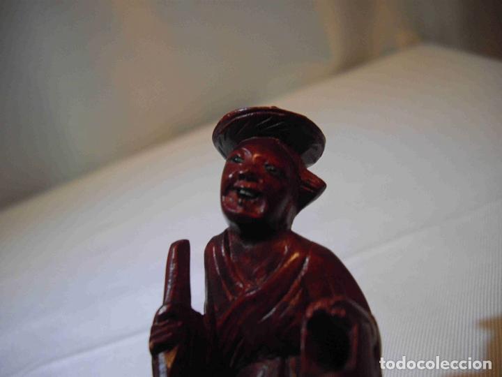 Antig&uuml;edades: FIGURA TALLA MADERA CAMPESINO B - Foto 5
