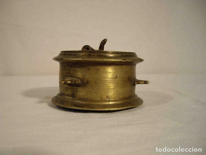 Antig&uuml;edades: TINTERO METAL MODELO B - Foto 2