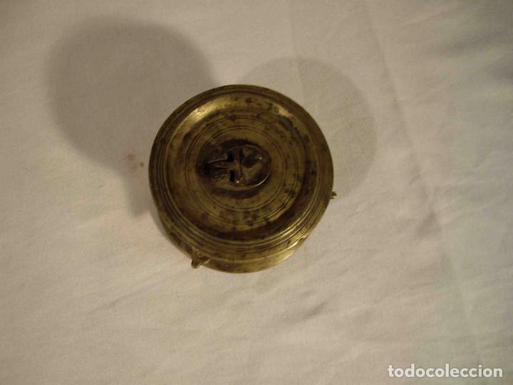 Antig&uuml;edades: TINTERO METAL MODELO B - Foto 3