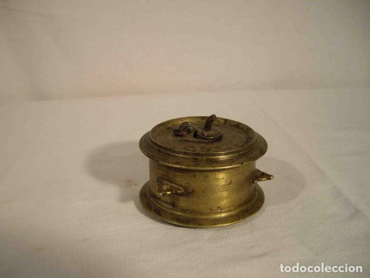 Antig&uuml;edades: TINTERO METAL MODELO B - Foto 1
