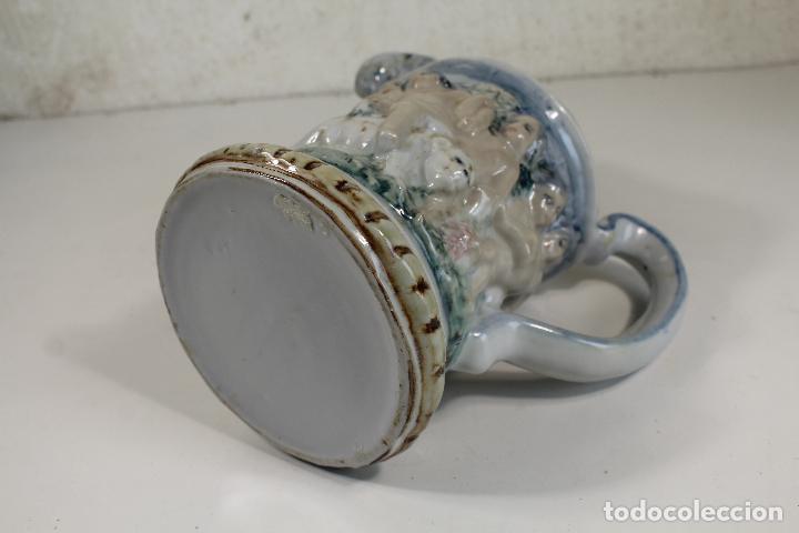 Antig&uuml;edades: jarra de ceramica con angeles - Foto 6