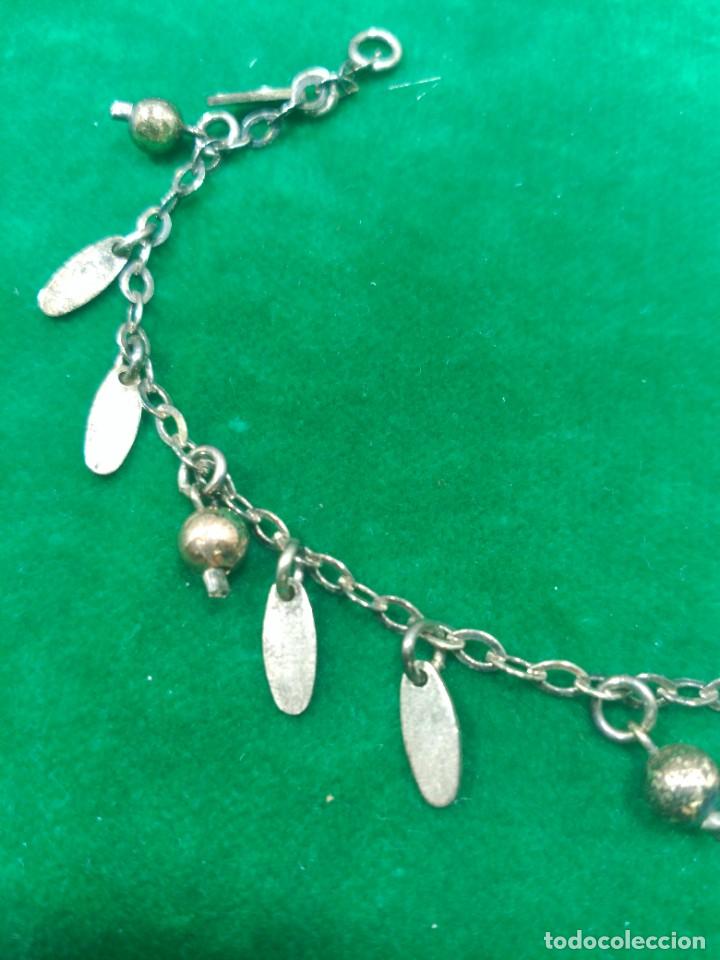 Antig&uuml;edades: Tobillera de plata + - Foto 2