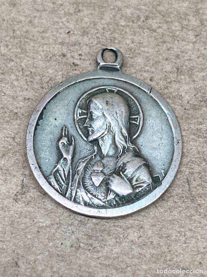 Antig&uuml;edades: Medalla de plata religiosa - Foto 2