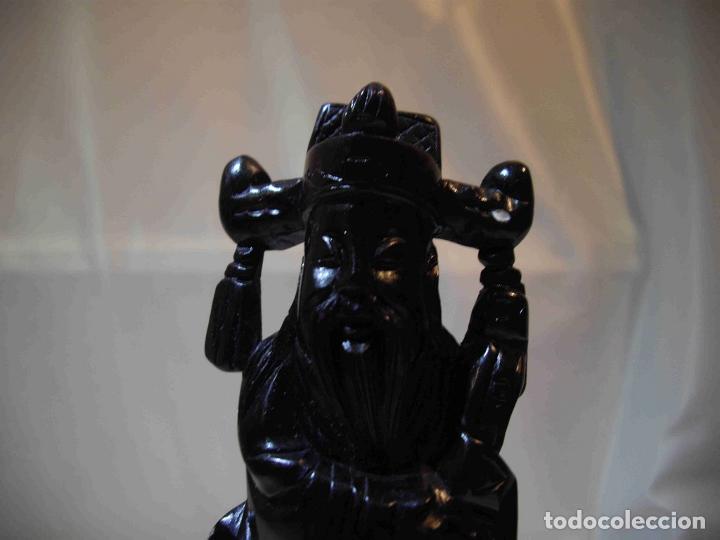 Antig&uuml;edades: FIGURA TALLA MADERA ANCIANO - Foto 2