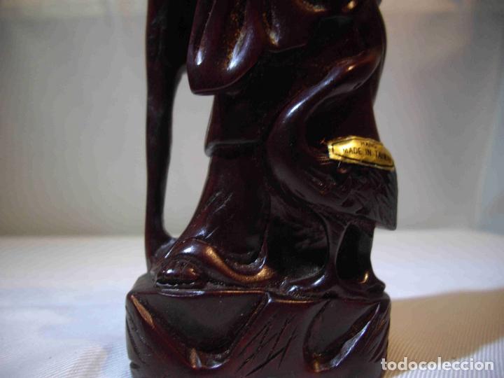 Antig&uuml;edades: FIGURA TALLA ANCIANO BACULO - Foto 6