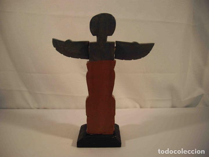 Antig&uuml;edades: TOTEM MADERA AGUILA 32 - Foto 5