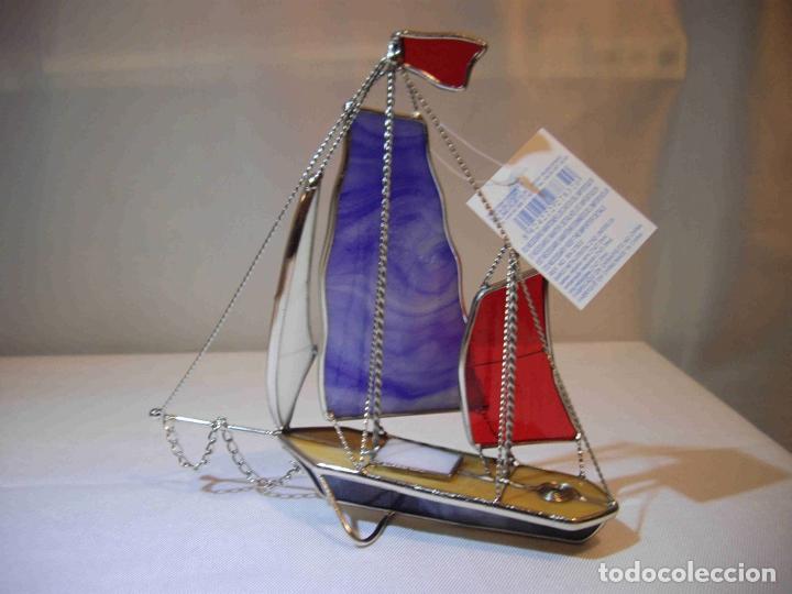 Antig&uuml;edades: VELERO VIDRIO Y METAL A - Foto 1