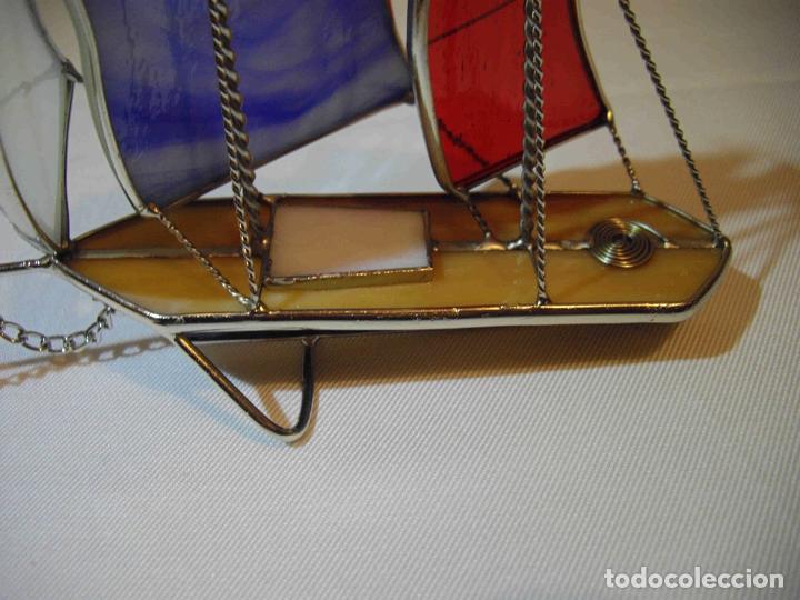Antig&uuml;edades: VELERO VIDRIO Y METAL A - Foto 4