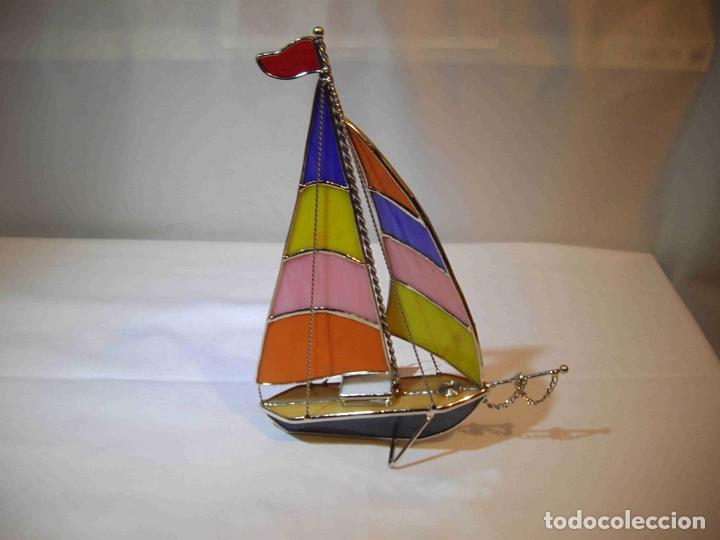 Antig&uuml;edades: VELERO VIDRIO METAL D - Foto 3