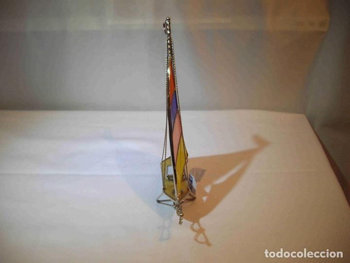 Antig&uuml;edades: VELERO VIDRIO METAL D - Foto 4