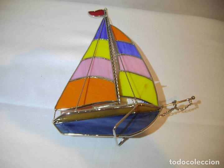 Antig&uuml;edades: VELERO VIDRIO METAL D - Foto 6