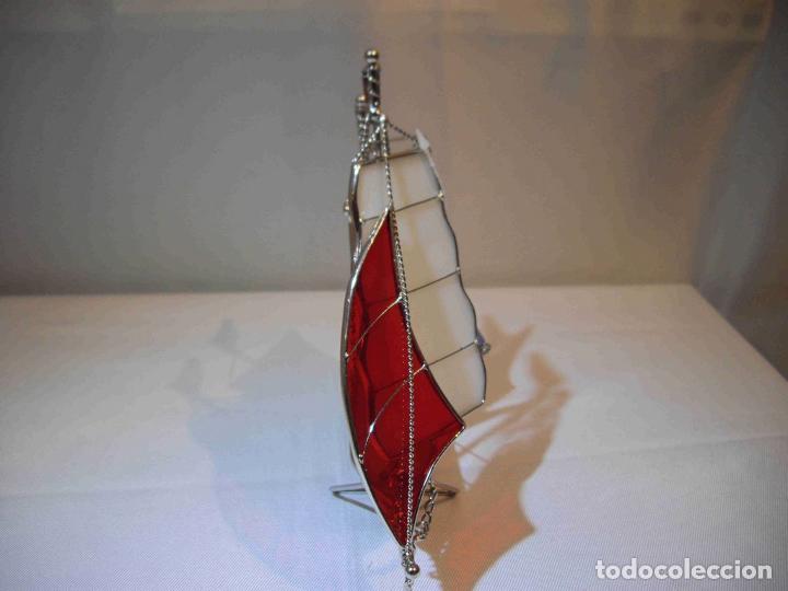 Antig&uuml;edades: VELERO VIDRIO METAL B - Foto 7