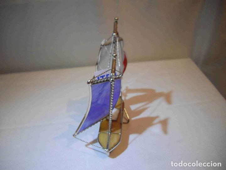 Antig&uuml;edades: VELERO VIDRIO METAL B - Foto 3