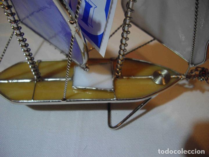 Antig&uuml;edades: VELERO VIDRIO METAL B - Foto 5